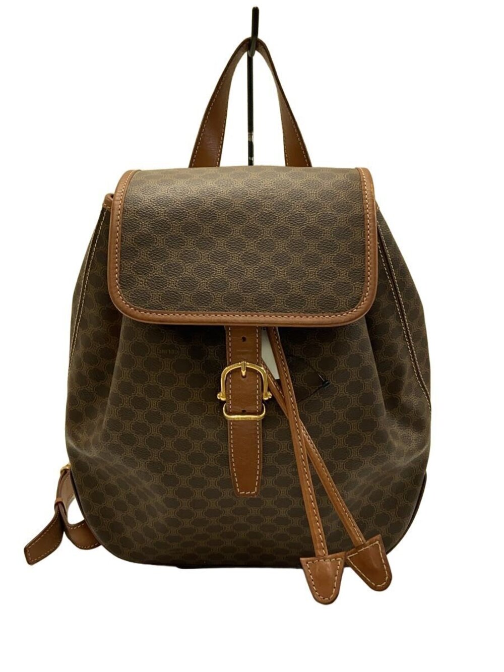 Celine Backpack Leather Brown All over